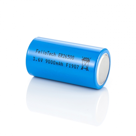 3,6 V 9000mAh c Größe primäre Lithium-Lisocl2-Batterie er26500