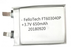 ft603040p 3.7v 650mah lithium polymer akku mit zertifikat