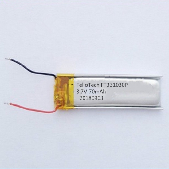 3,7 v 70 mah wearbale lithium polyme batterie ft331030p