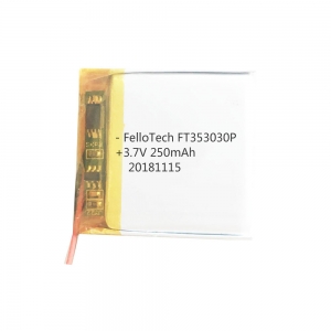 3,7 v 250 mah wearbale lithium polyme batterie ft353030p