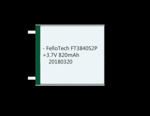 3,7 V 820 mAh ft384052p Lithium-Polymer-Batterie