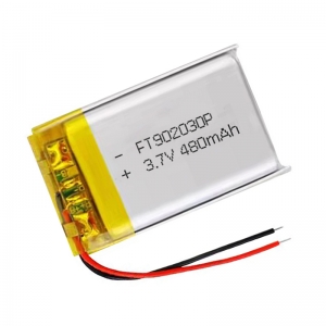 3,7 V 480 mAh Lithium-Polymer-Batterie ft902030p mit UL-Zertifikat