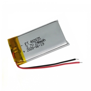 3,7 v 240 mah lihtium polymer bluetooth player batterie ft402035p