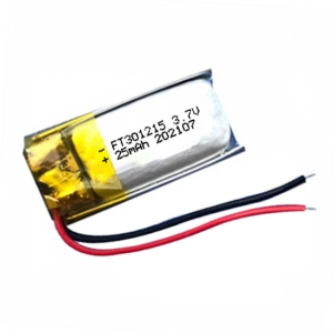 3,7 v 25 mah wearbale lithium polyme batterie ft301215p