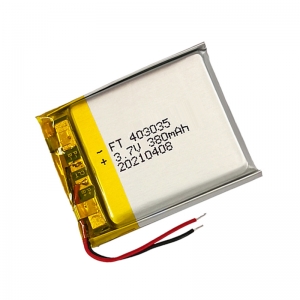 3,7 V 380 mAh Li-Polymer-Batterien ft403035p